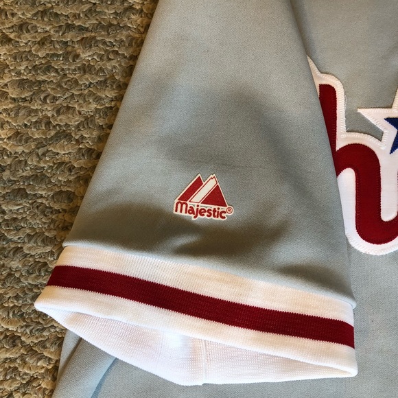 Men’s Phillies MLB Majestic Gray Road Jersey - Picture 3 of 6
